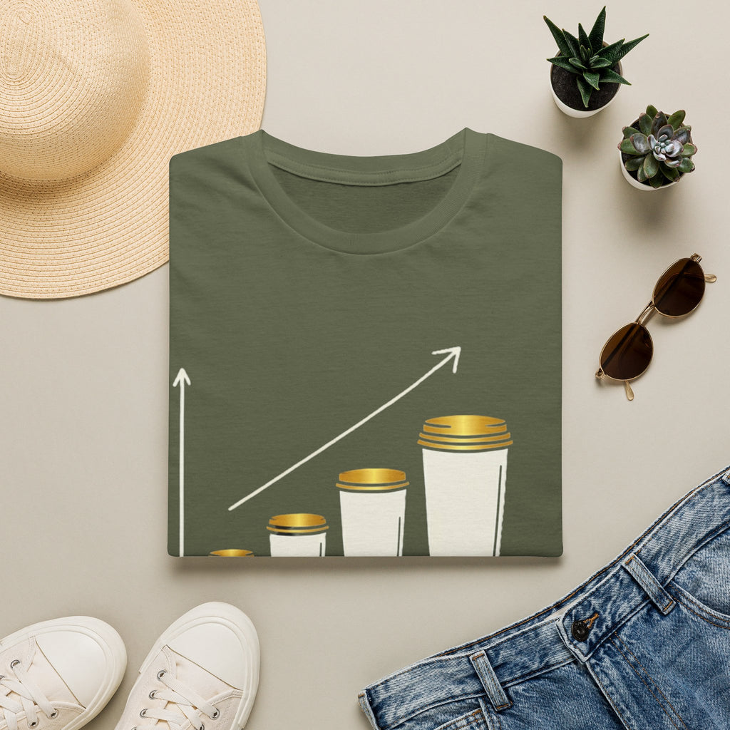 Caffeine Leve Rising | Trucker T-shirt