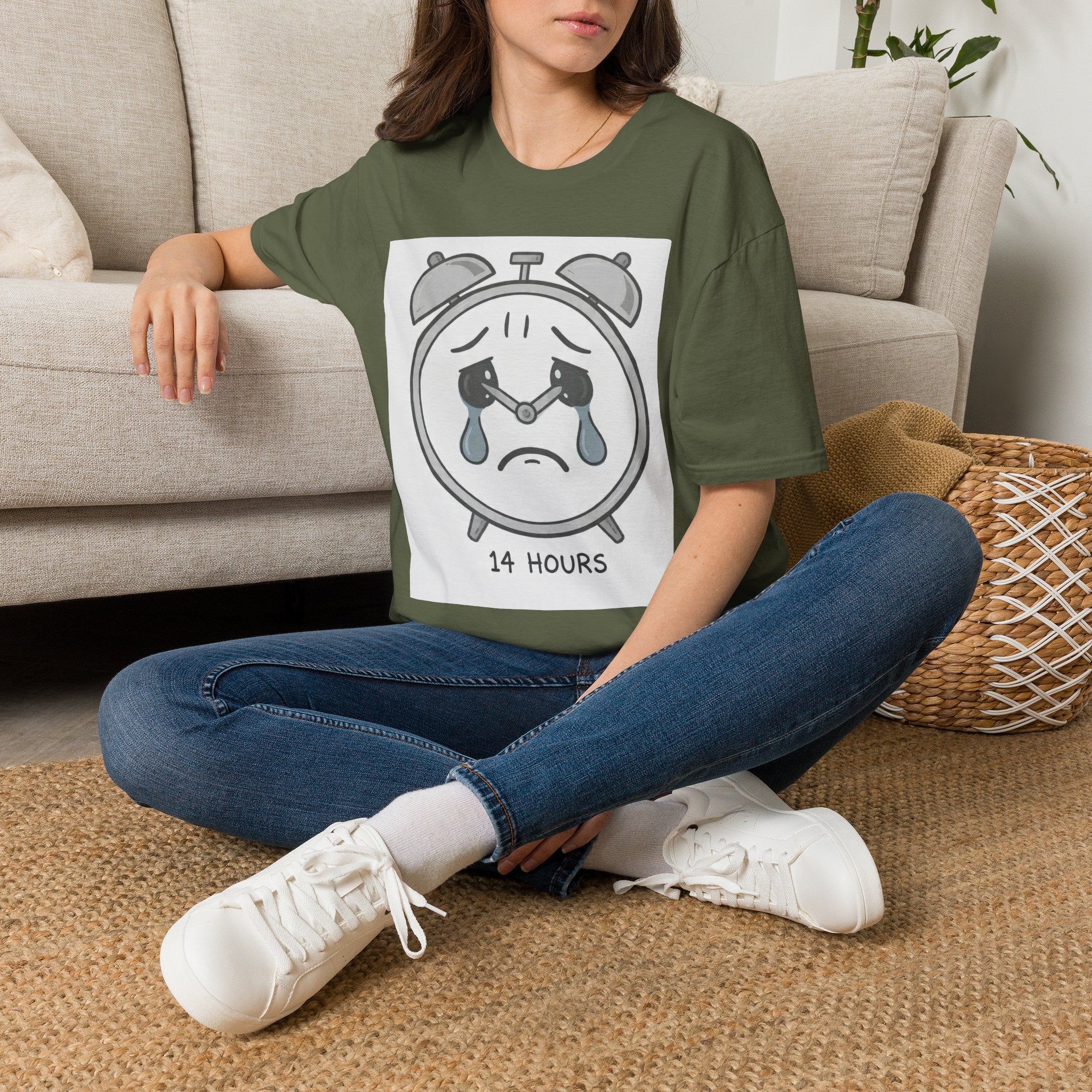 14 Hours - Crying Clock| Trucker T-shirt