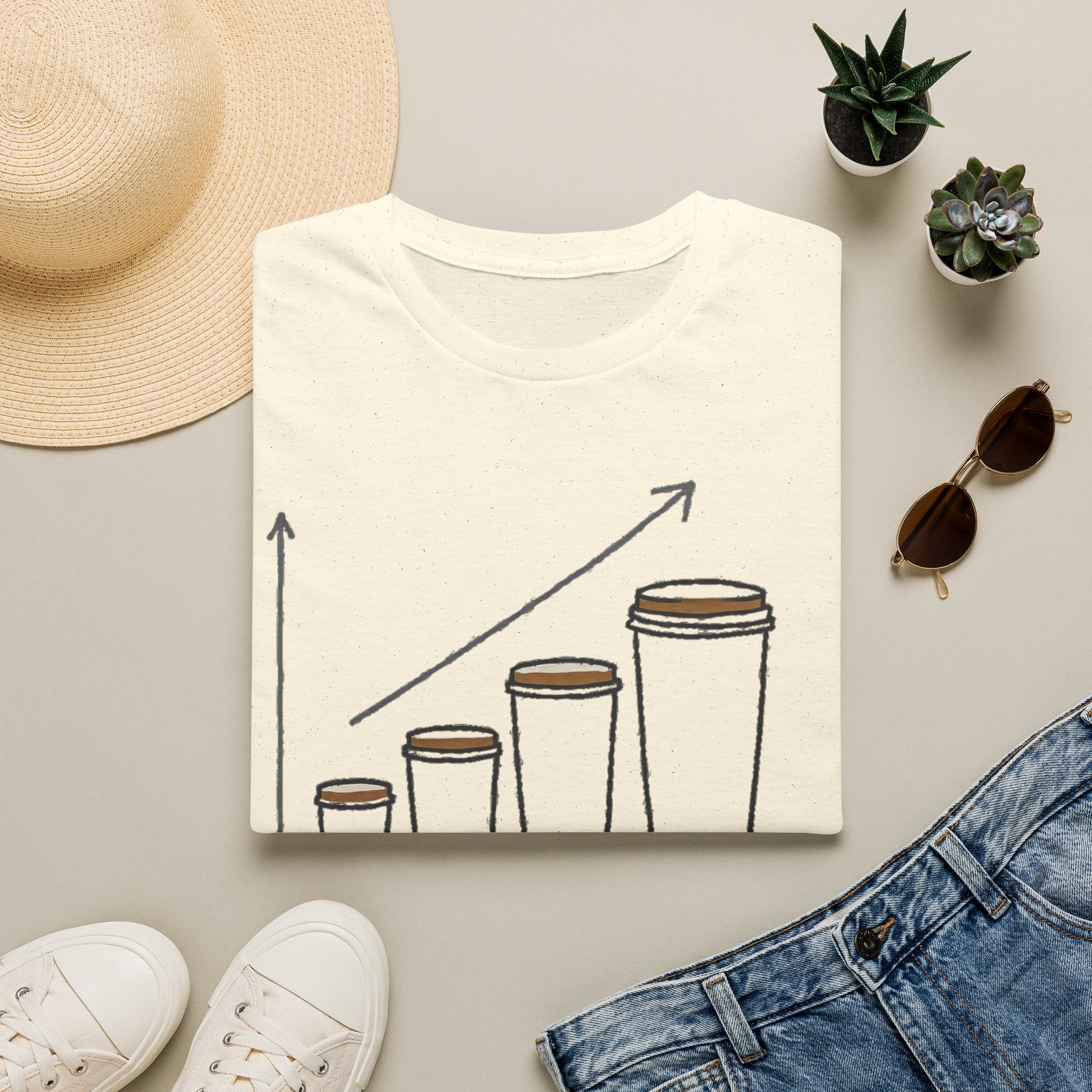 Coffee Level Rising  - T-Shirt