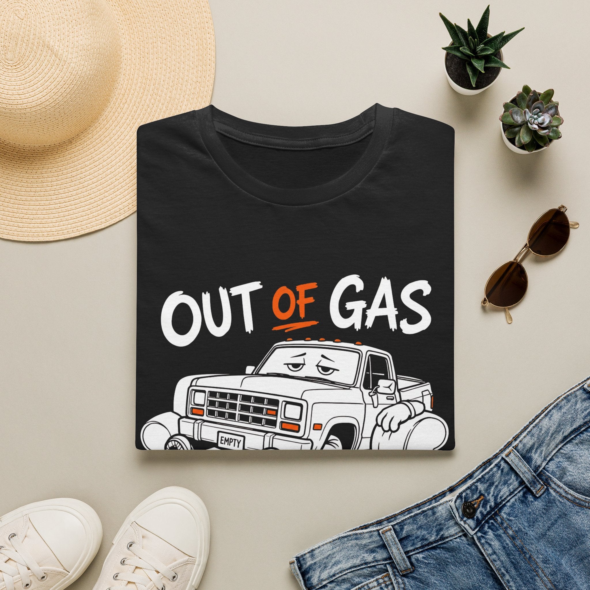 Out Of Gas | Trucker T-shirt