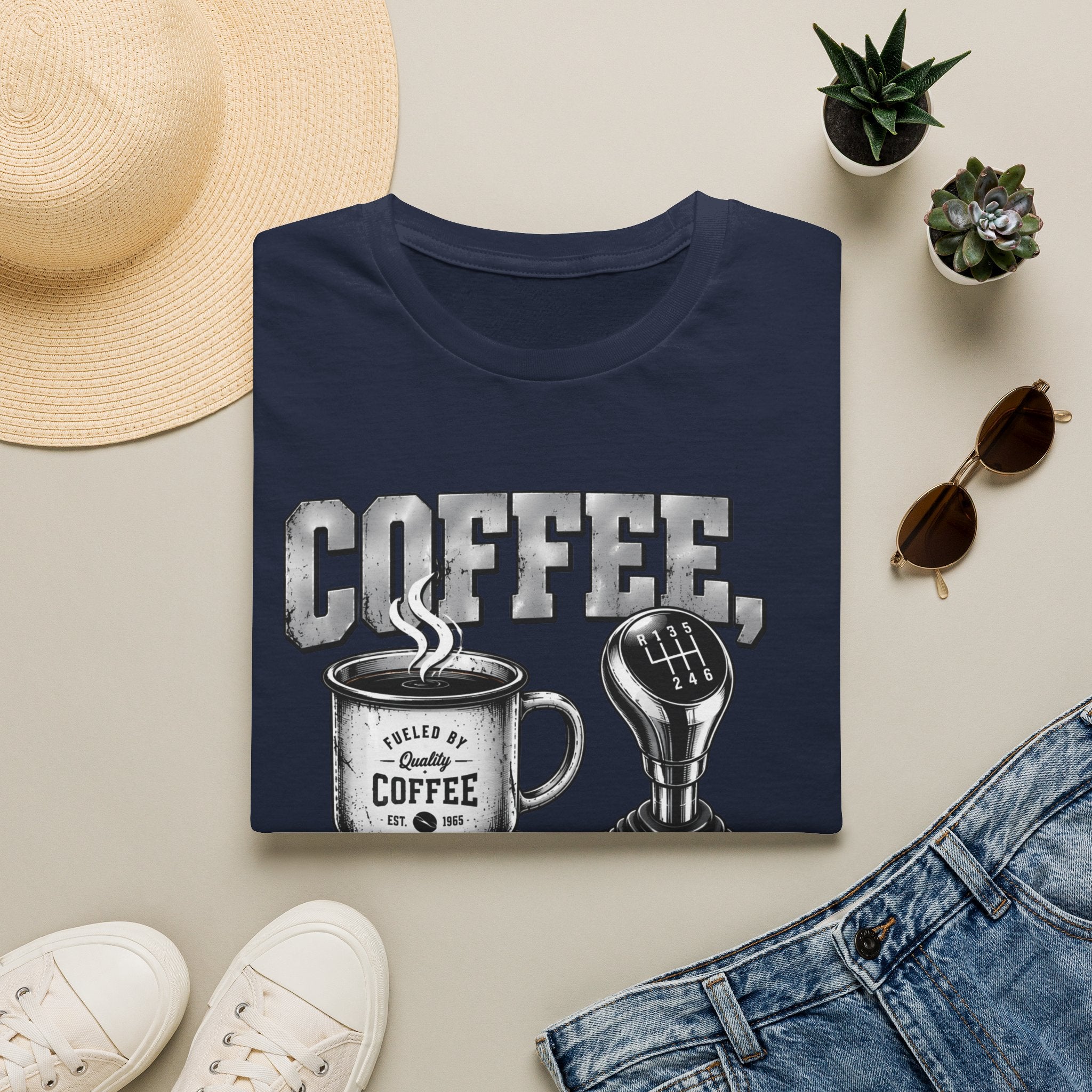 Coffee Clutch Repeat   - Image and Text T-Shirt