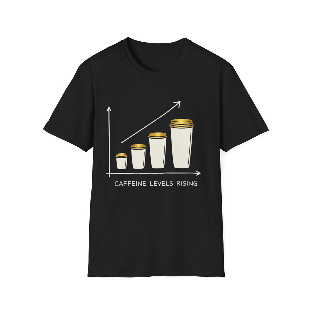 Caffeine Leve Rising | Trucker T-shirt