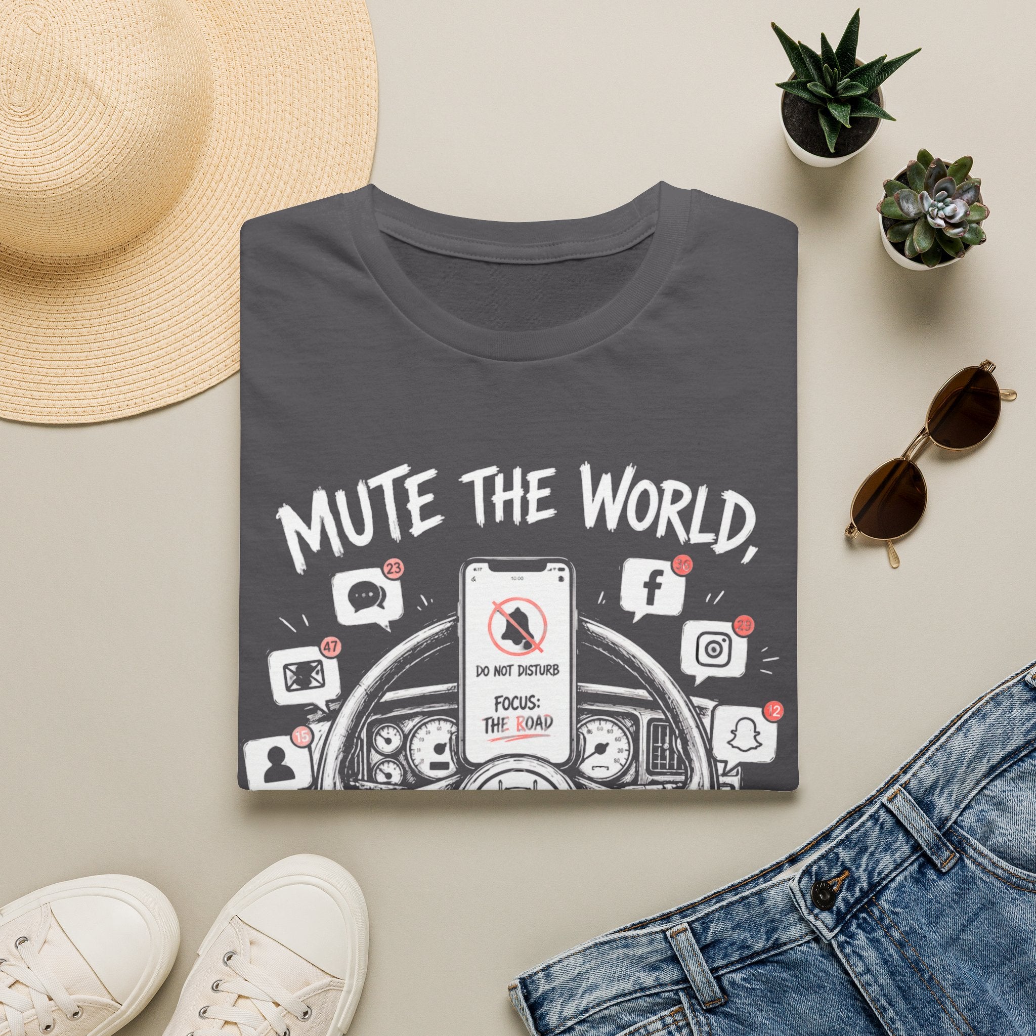 Mute The World Drive The Truck | Trucker T-shirt