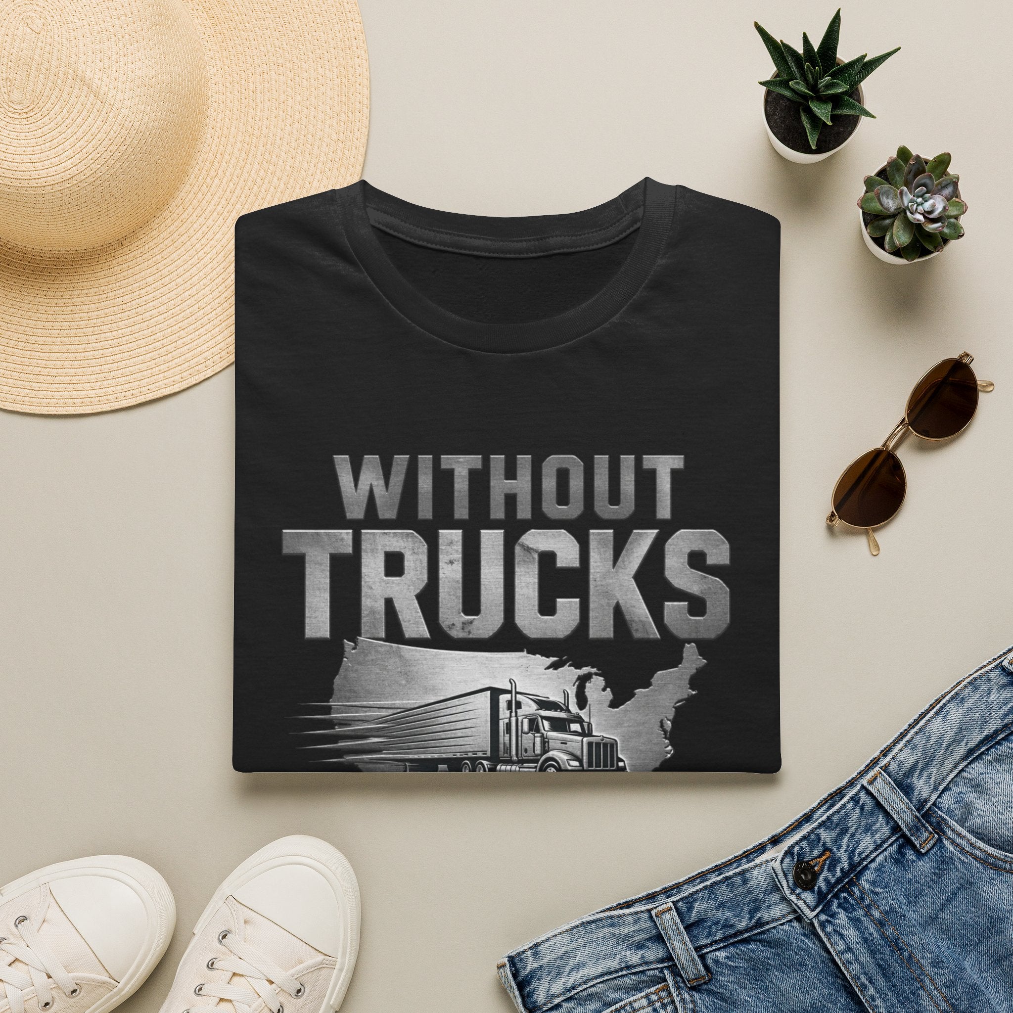 Without Trucks America Stops T-Shirt