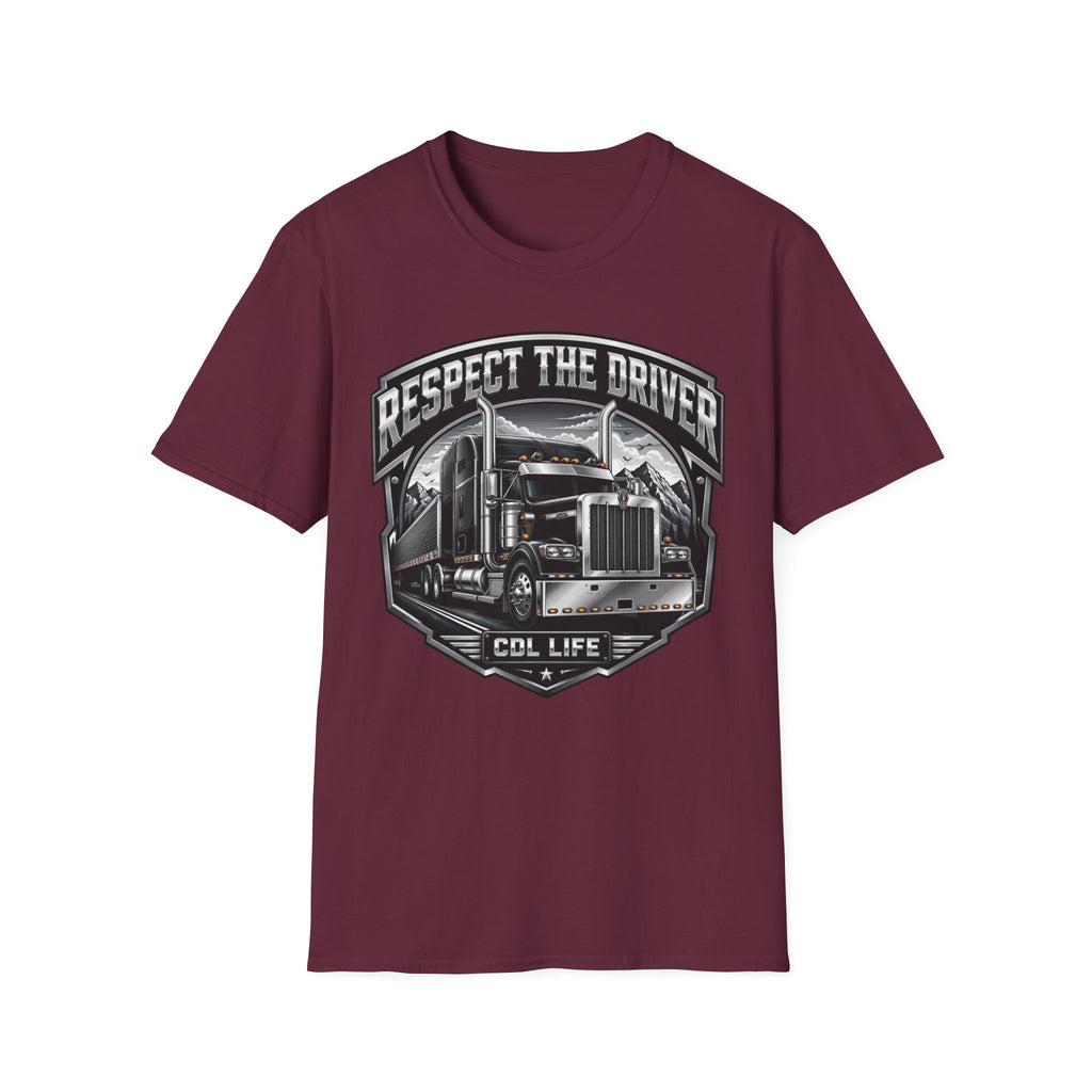 Respect The Driver  - Image and Text T-Shirt