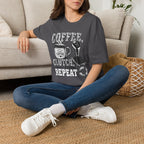 Coffee Clutch Repeat   - Image and Text T-Shirt