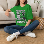 Coffee Clutch Repeat   - Image and Text T-Shirt