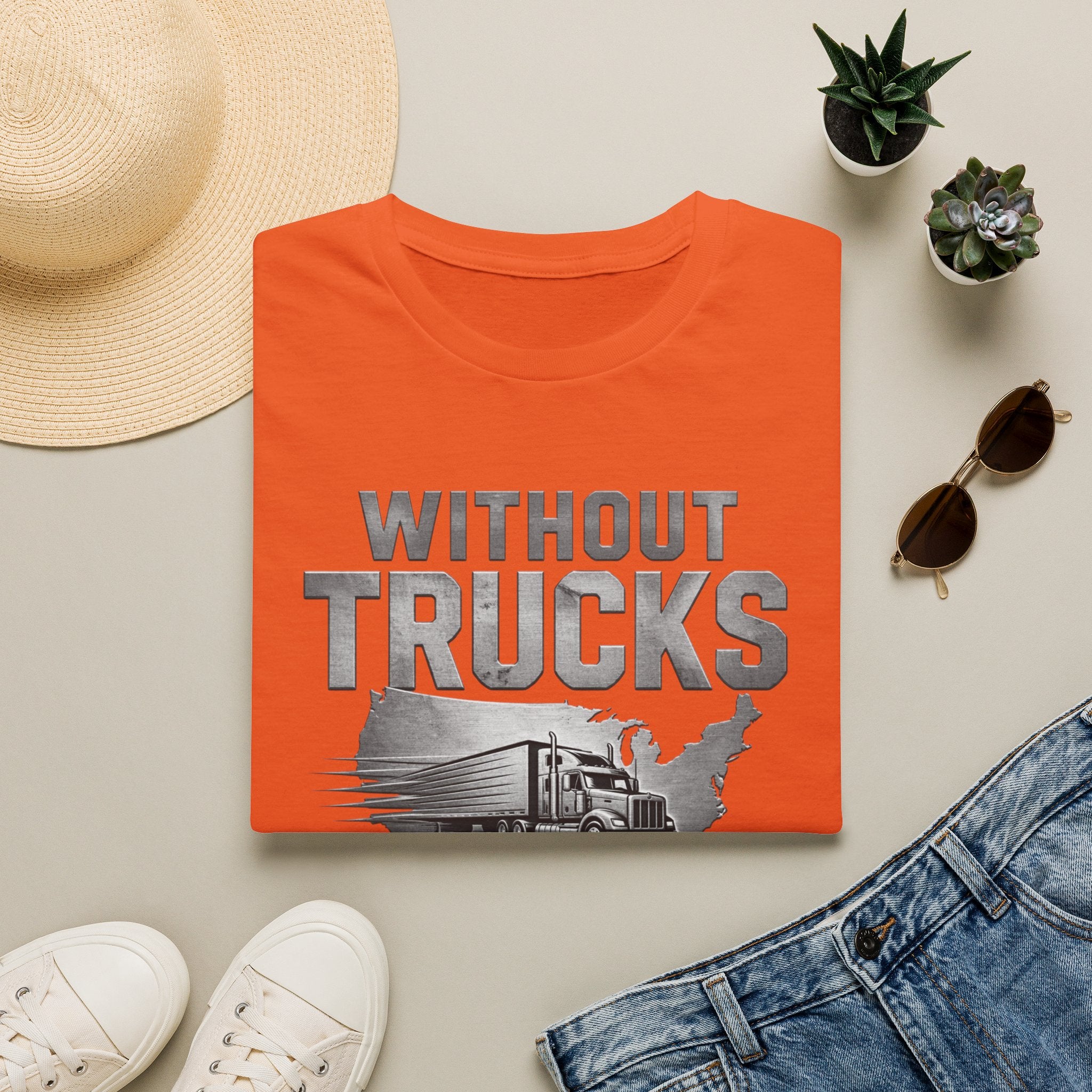 Without Trucks America Stops T-Shirt