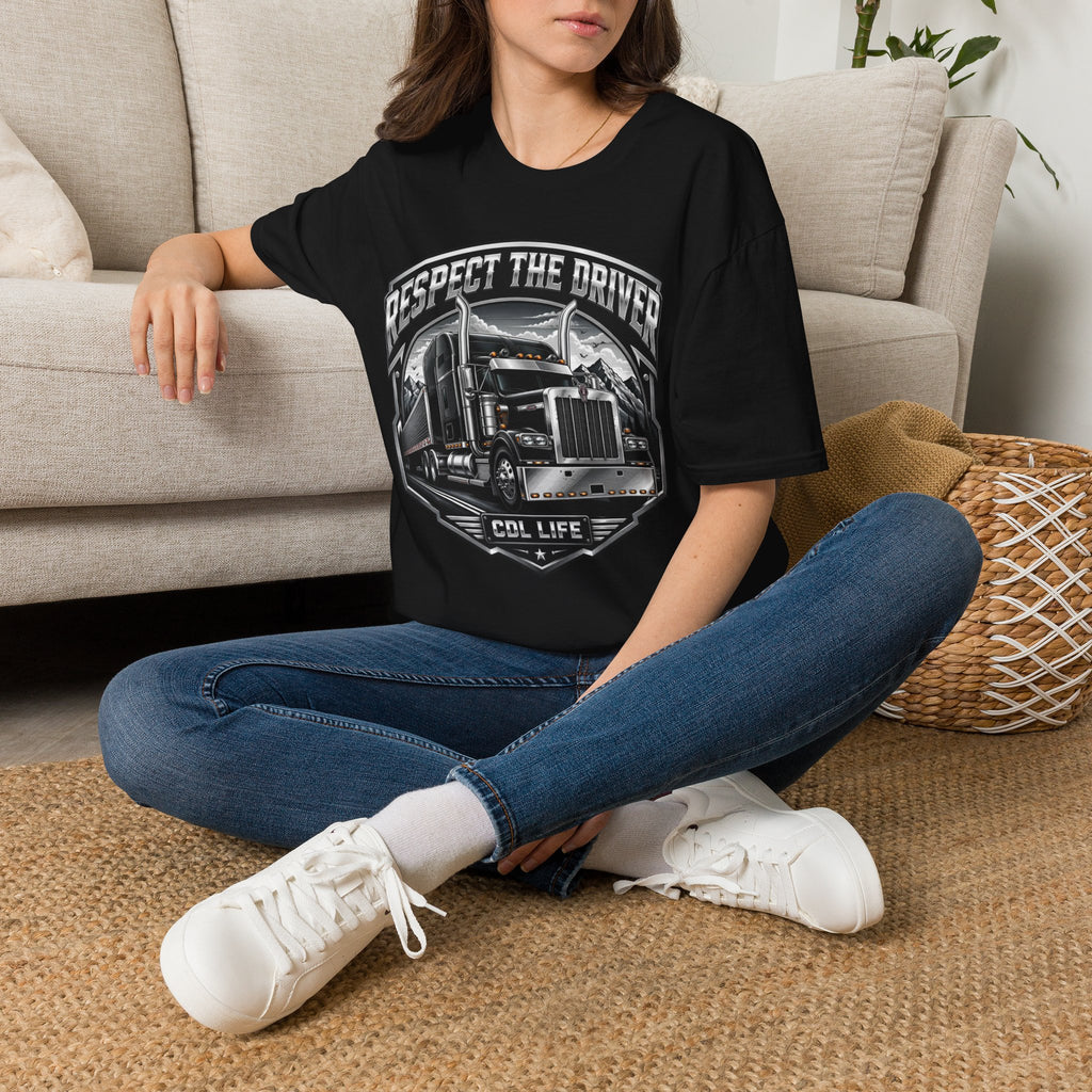 Respect The Driver  - Image and Text T-Shirt
