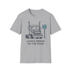 Trucker T-Shirt — 'Lunch Break on the Road' Route 63 Graphic Tee