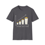 Caffeine Leve Rising | Trucker T-shirt