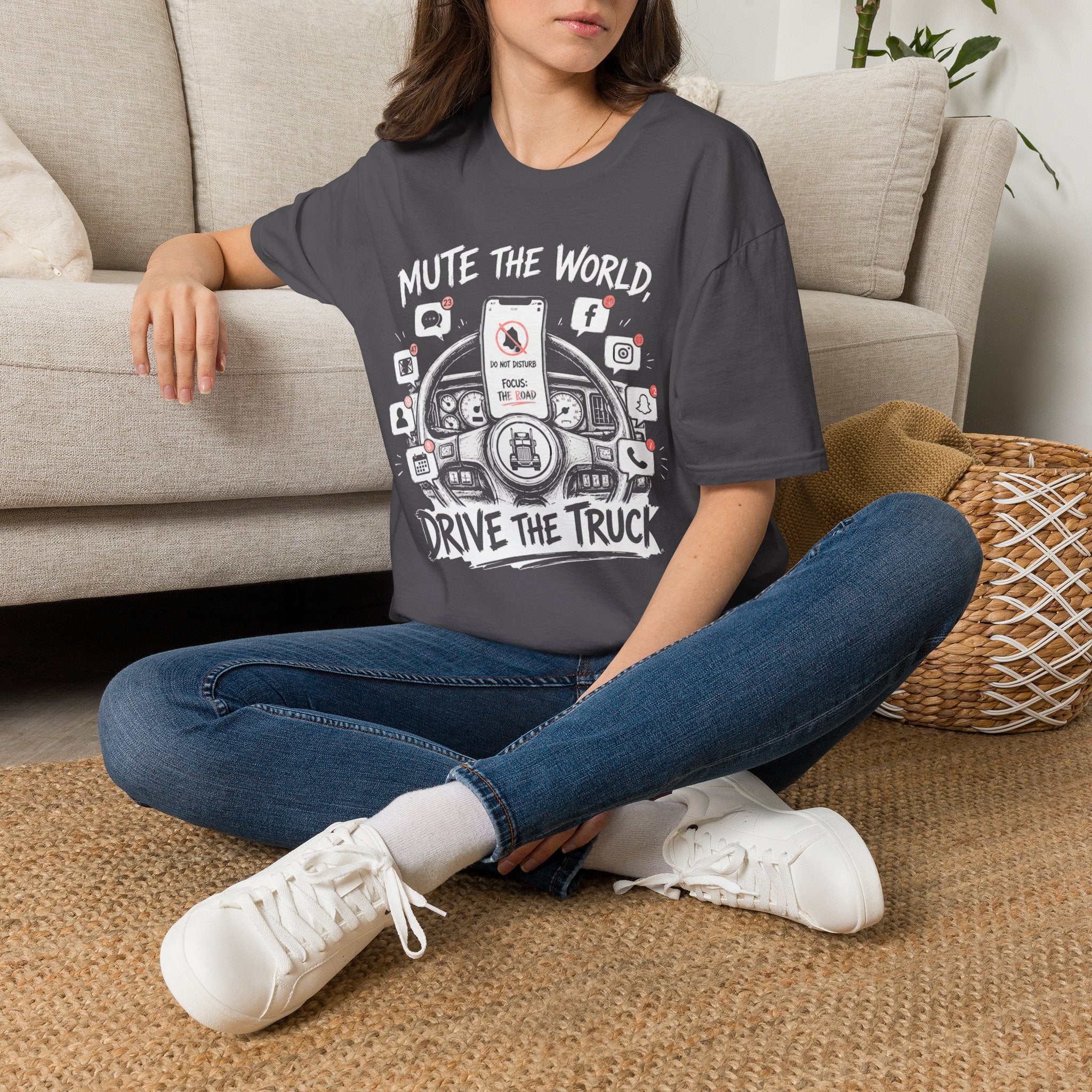 Mute The World Drive The Truck | Trucker T-shirt