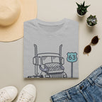 Trucker T-Shirt — 'Lunch Break on the Road' Route 63 Graphic Tee