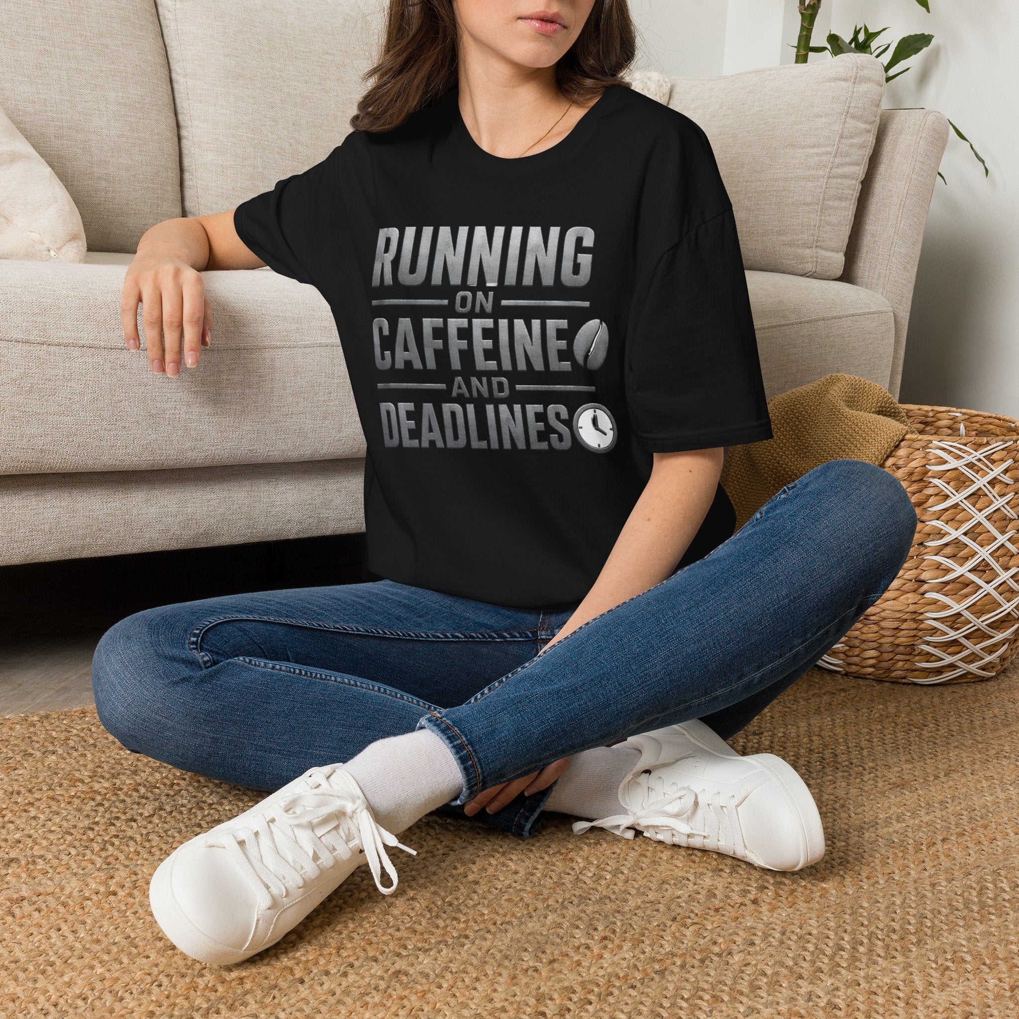 Running on Caffeine and Deadlines T-Shirt