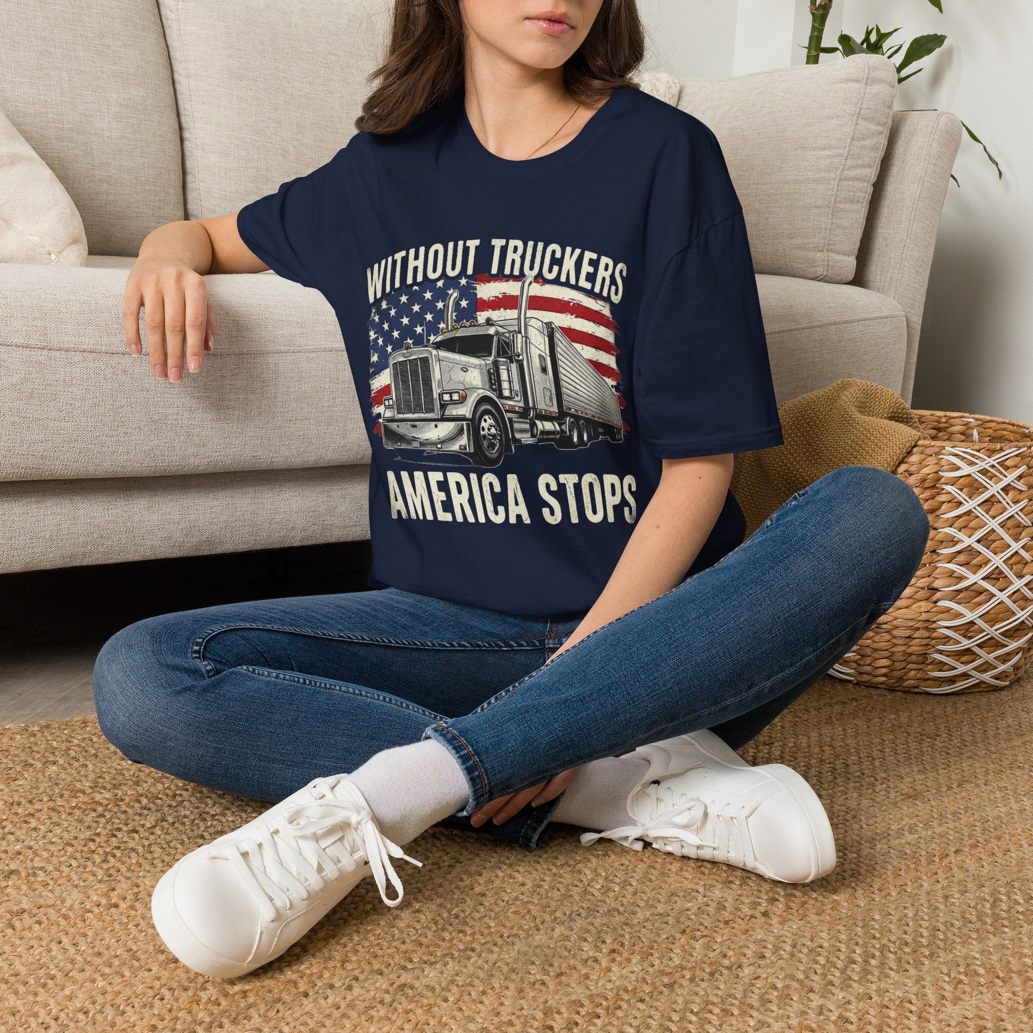 Without Truckers America Stops | Trucker T-shirt