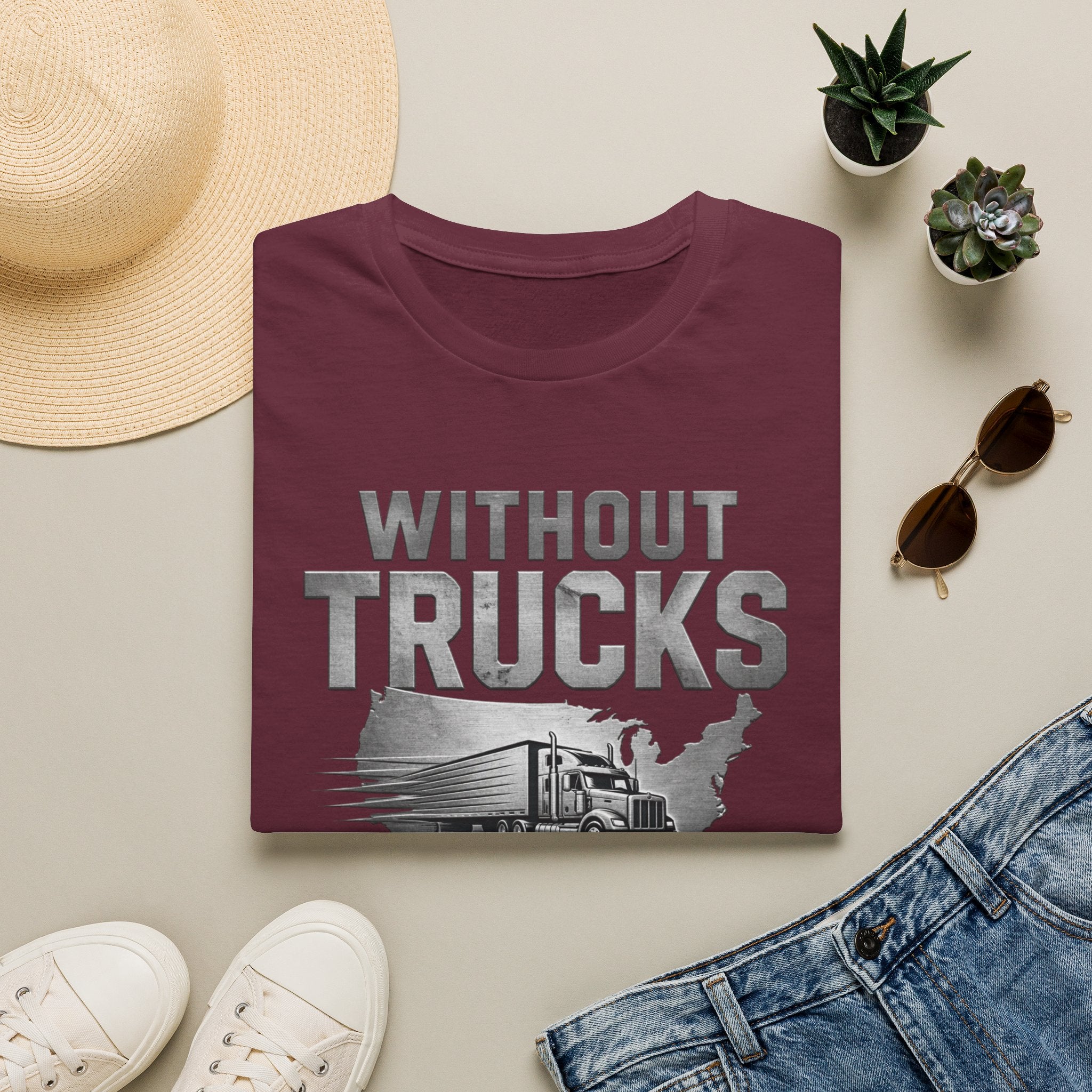 Without Trucks America Stops T-Shirt