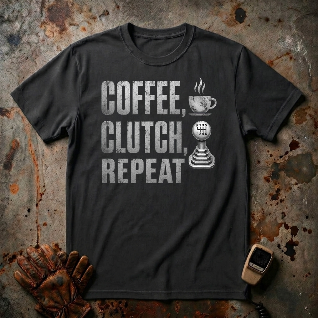 Coffee Clutch Repeat  | Trucker T-shirt