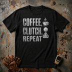 Coffee Clutch Repeat  | Trucker T-shirt