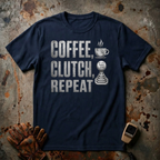 Coffee Clutch Repeat  | Trucker T-shirt