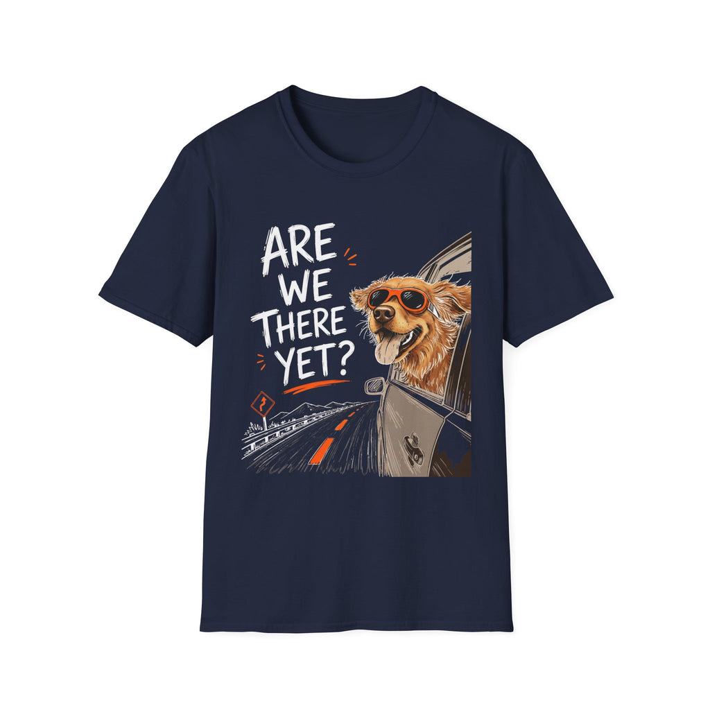 Are We There Yet - Dog image | Trucker T-shirt