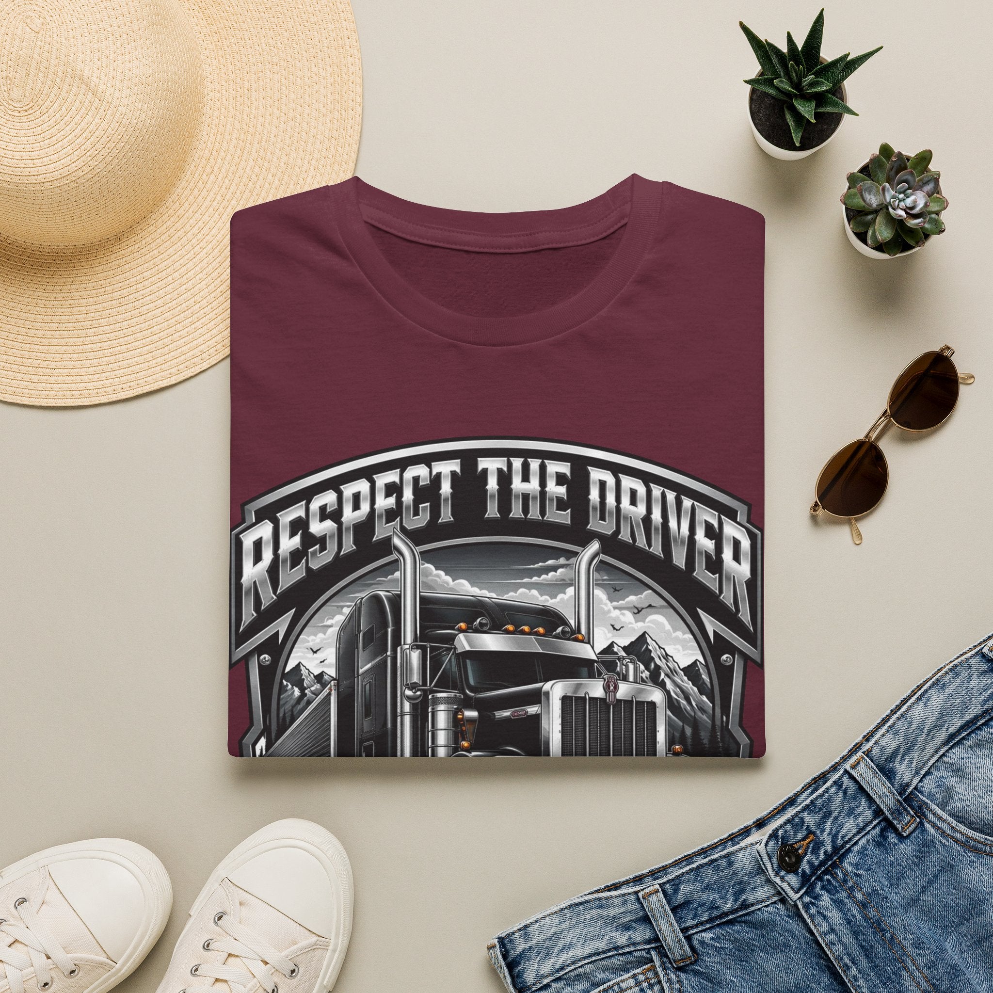 Respect The Driver  - Image and Text T-Shirt