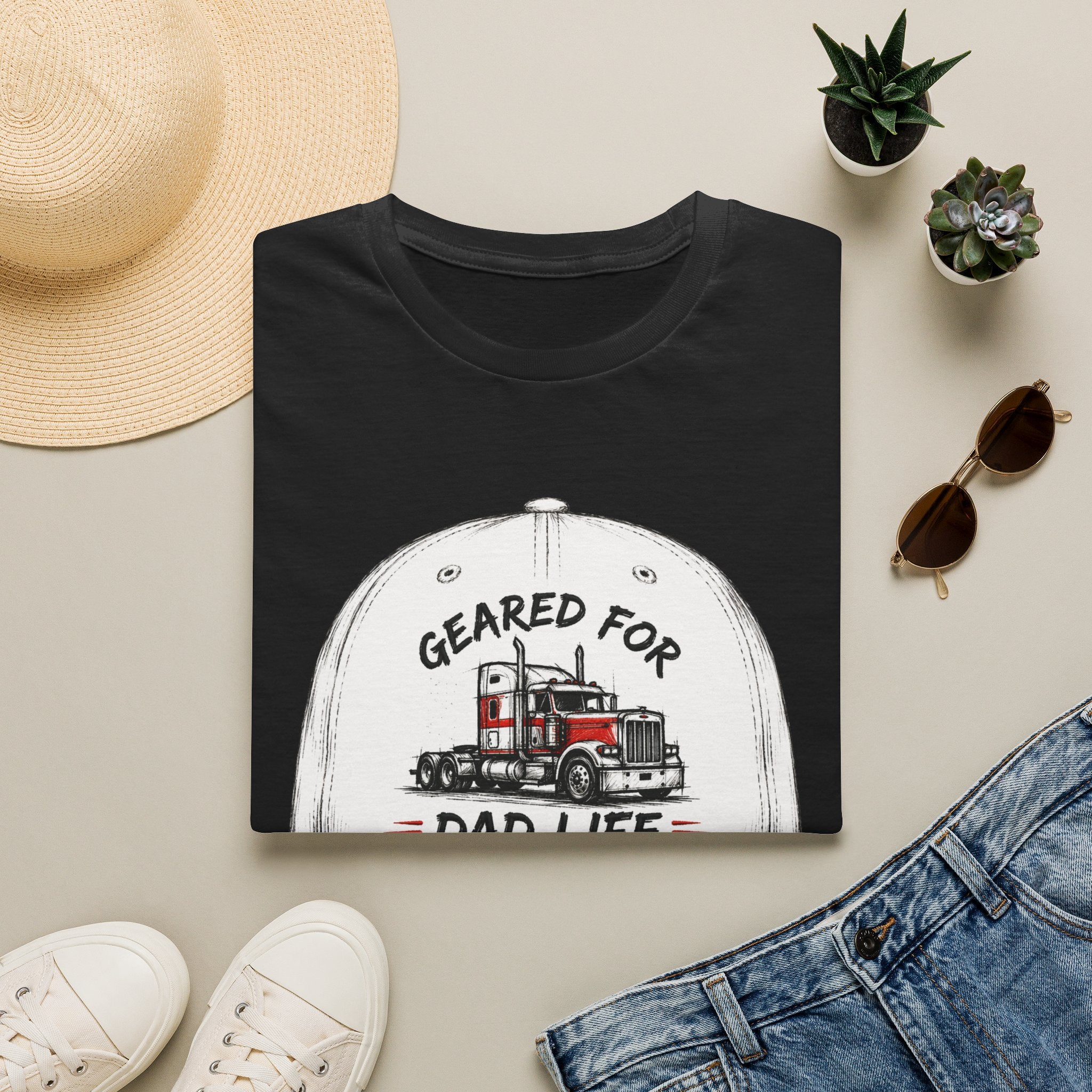 Geared For Dad Life l | Trucker T-shirt
