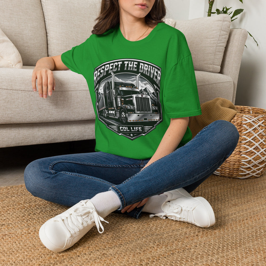 Respect The Driver  - Image and Text T-Shirt