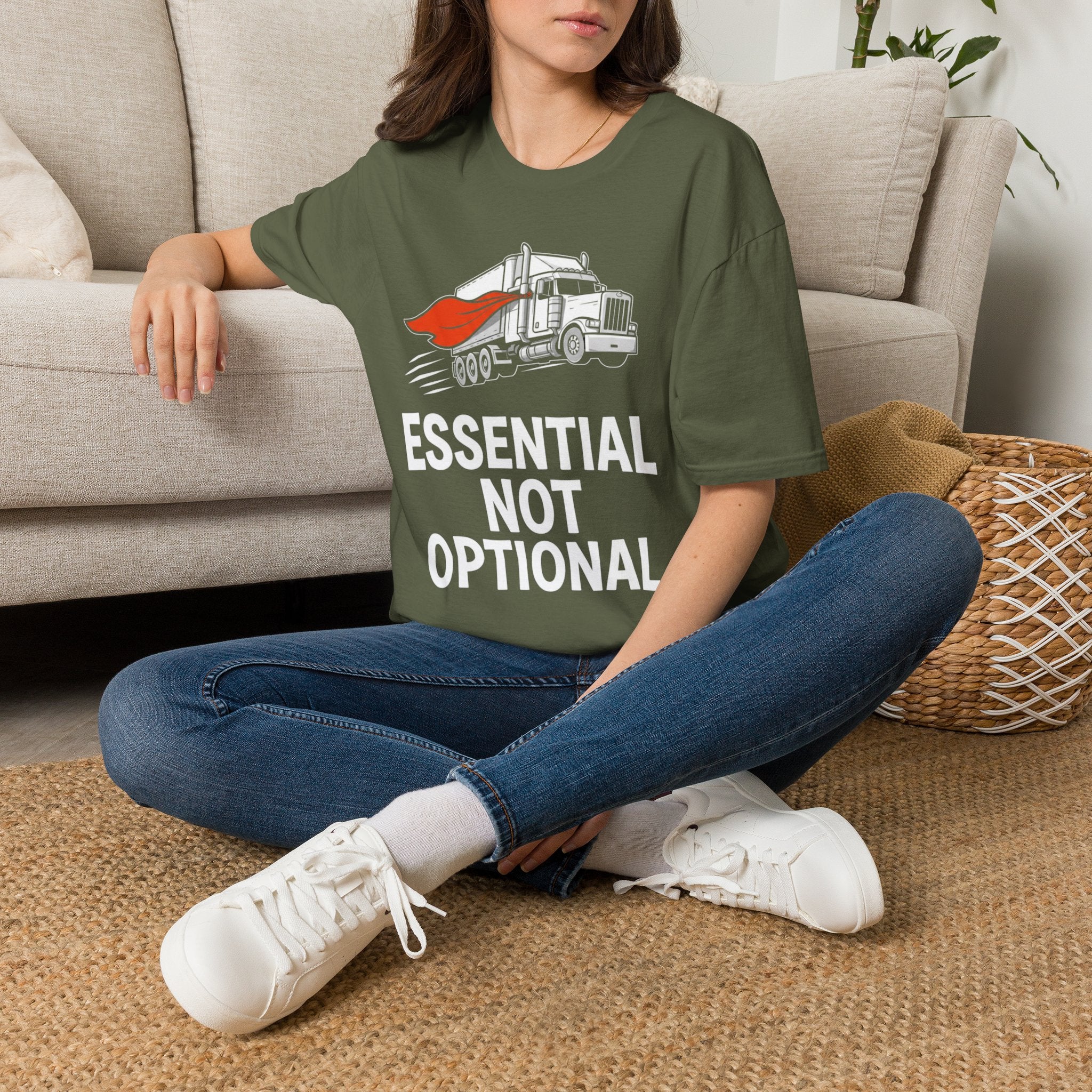Essential Not Optional | Trucker T-shirt