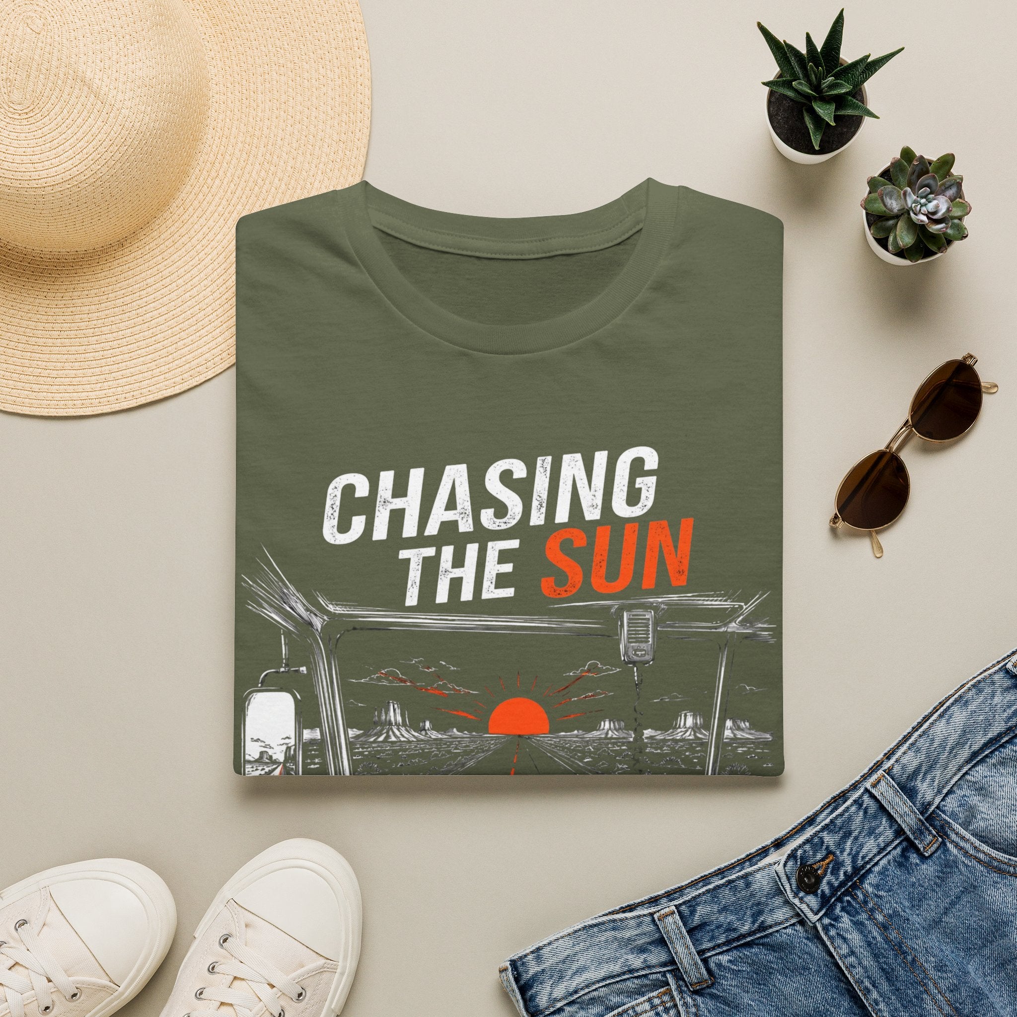 Chasing The Sun | Trucker T-shirt