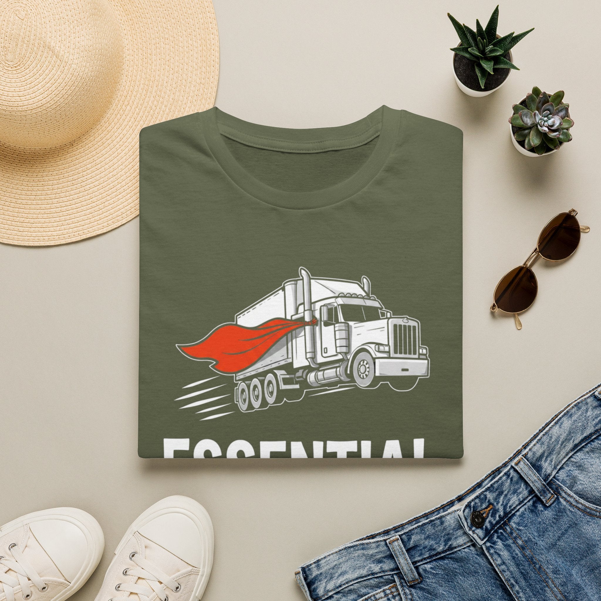 Essential Not Optional | Trucker T-shirt