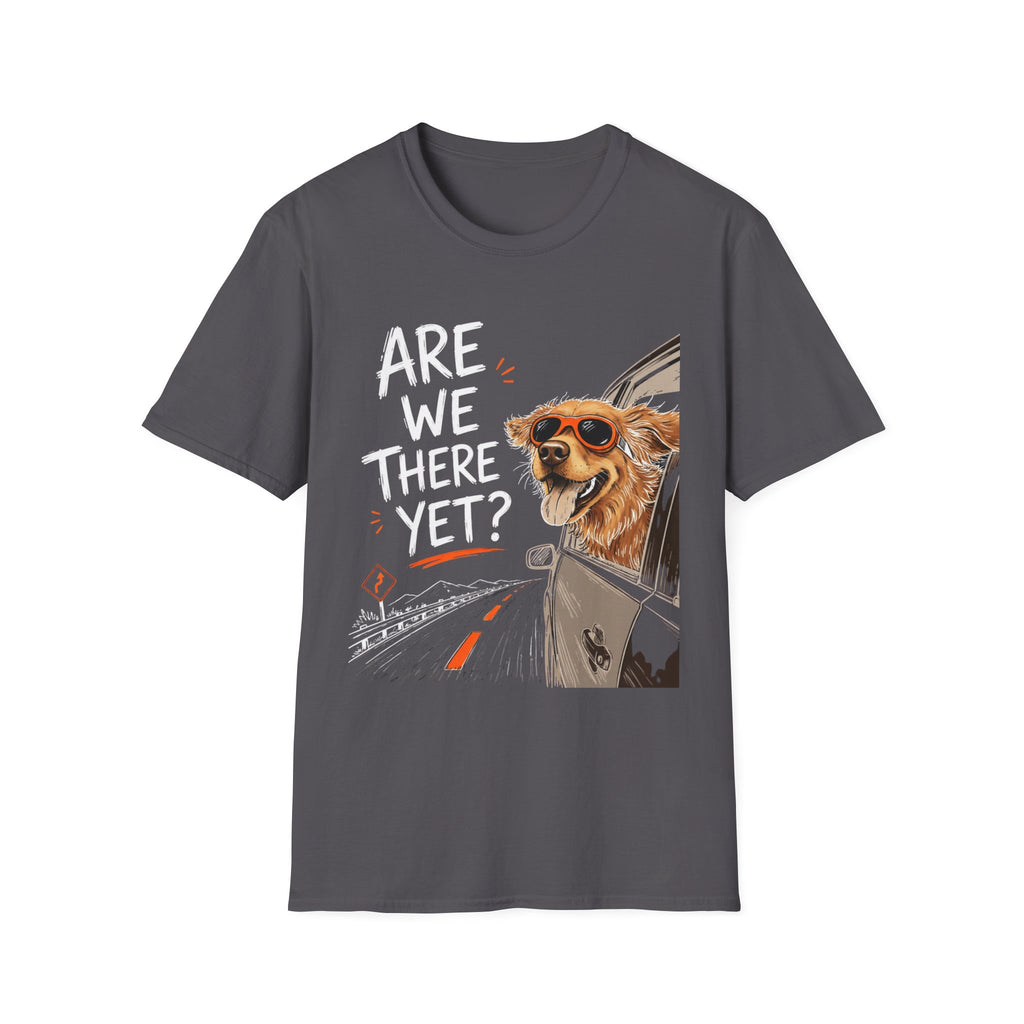 Are We There Yet - Dog image | Trucker T-shirt
