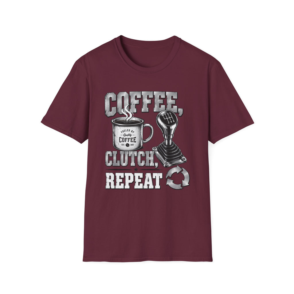Coffee Clutch Repeat   - Image and Text T-Shirt