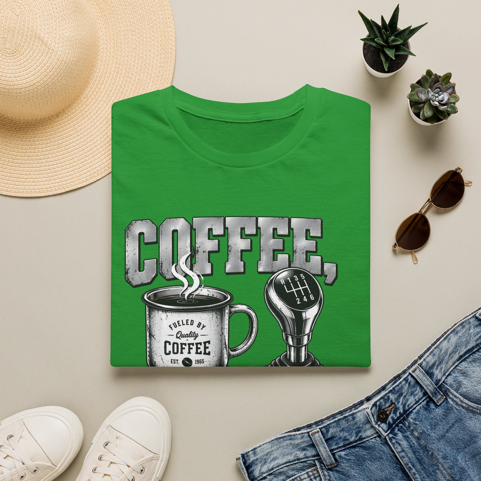 Coffee Clutch Repeat   - Image and Text T-Shirt
