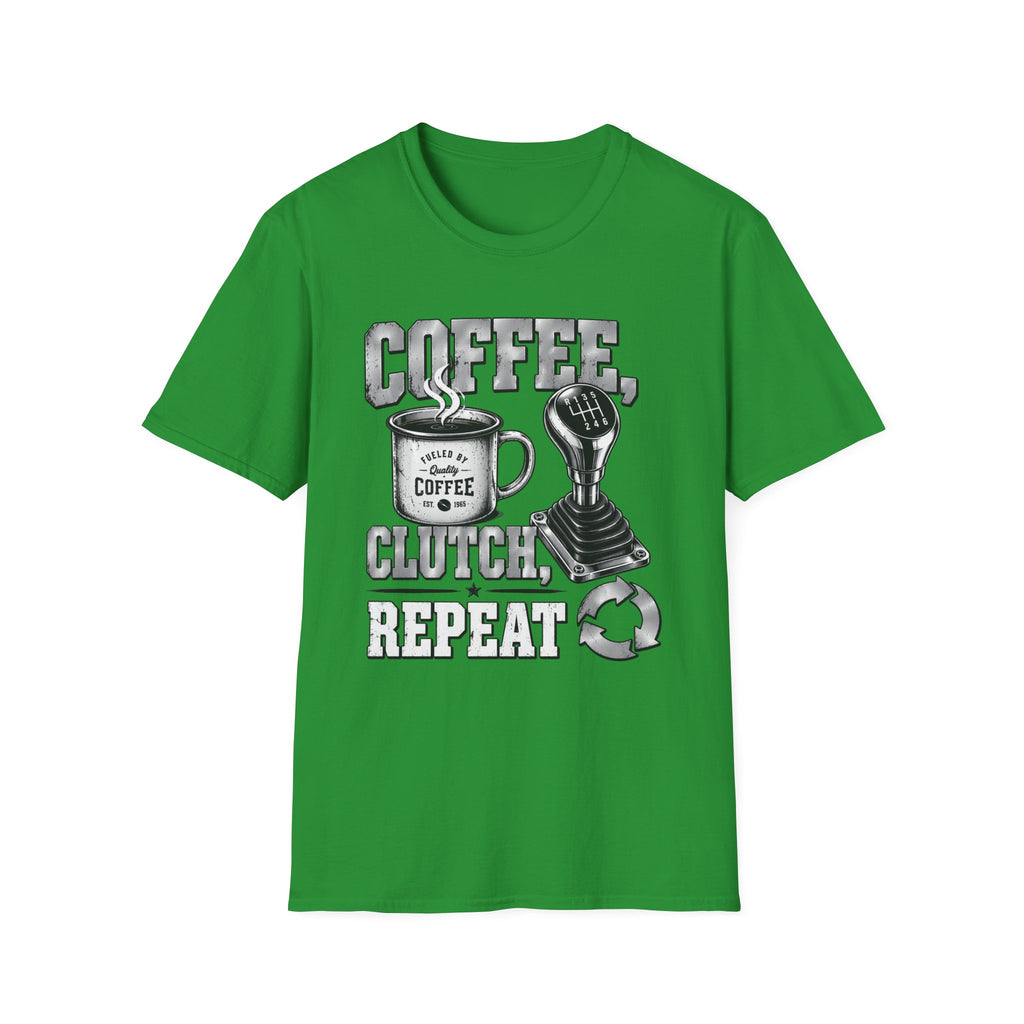 Coffee Clutch Repeat   - Image and Text T-Shirt