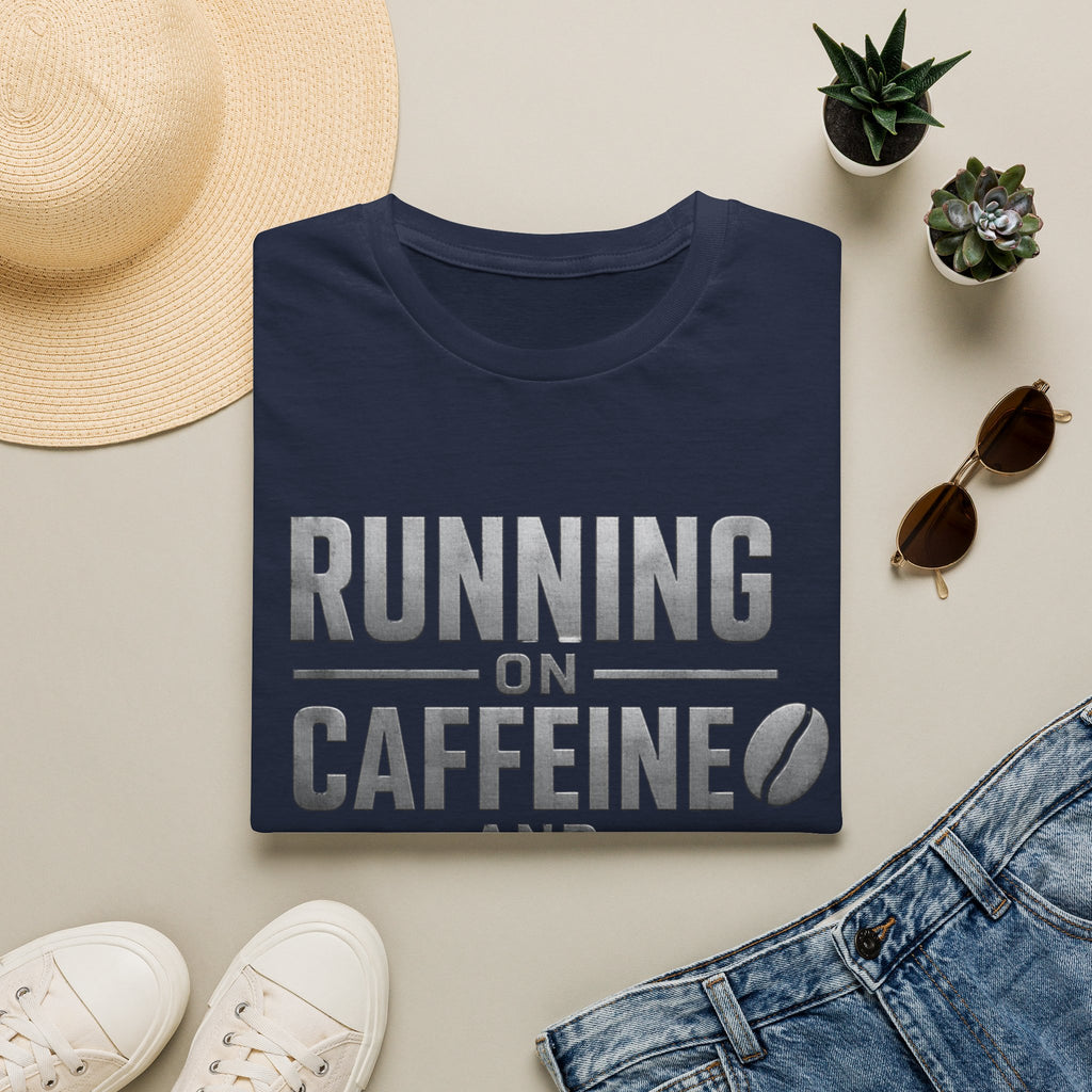 Running On Caffeine And Deadlines | Trucker T-shirt