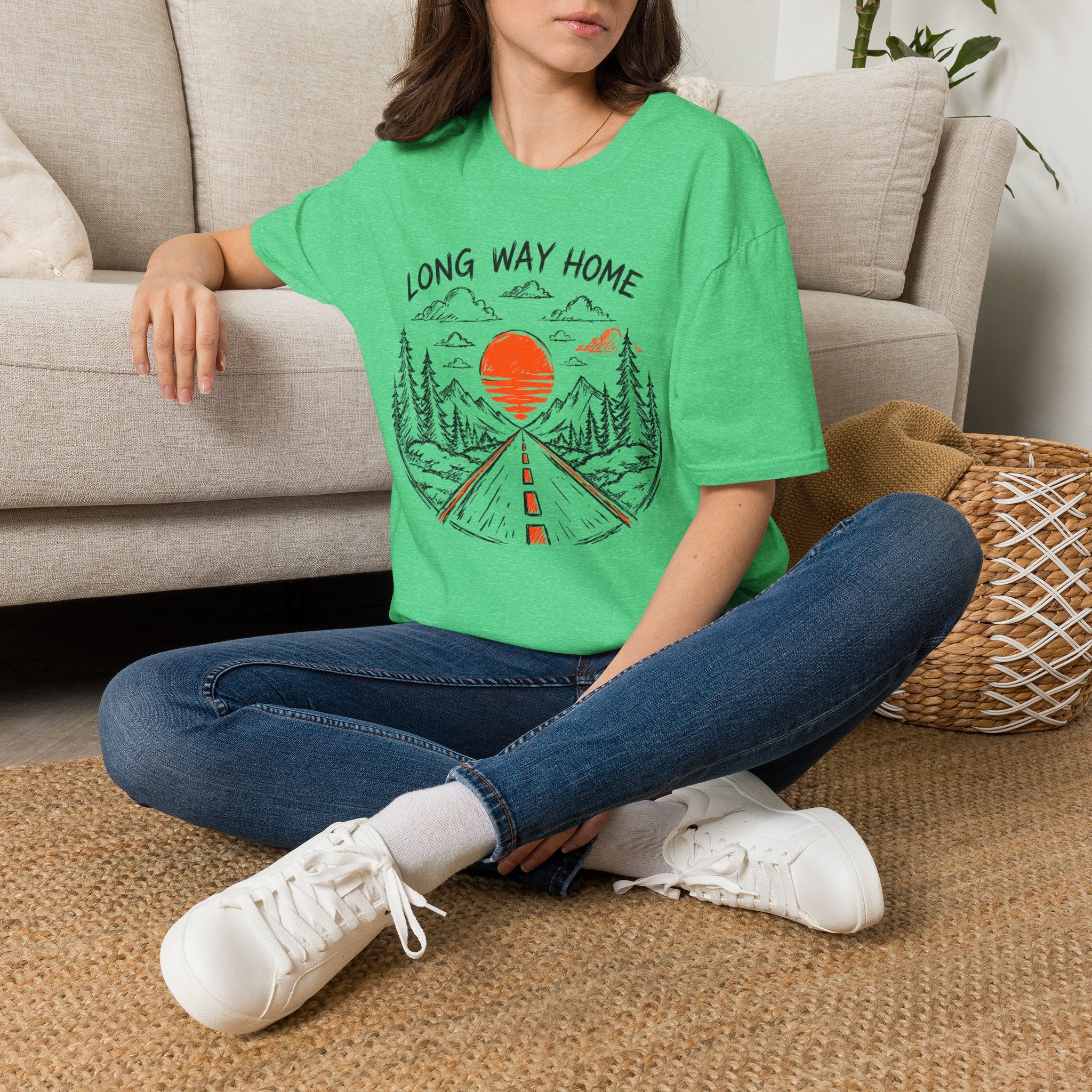Long Way Home T-Shirt — 'Lunch Break on the Road' Route 63 Graphic Tee