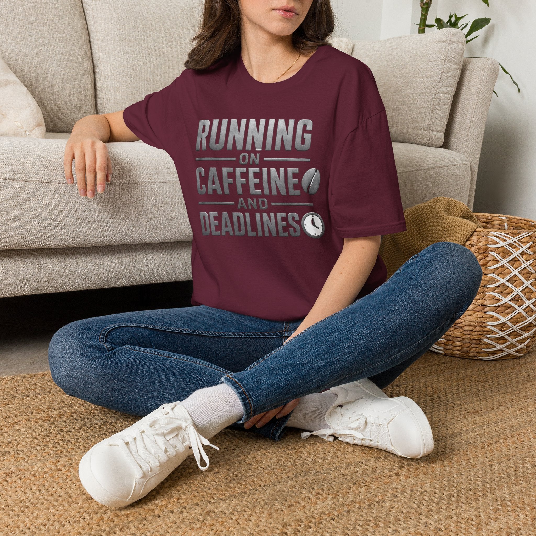 Running on Caffeine and Deadlines T-Shirt