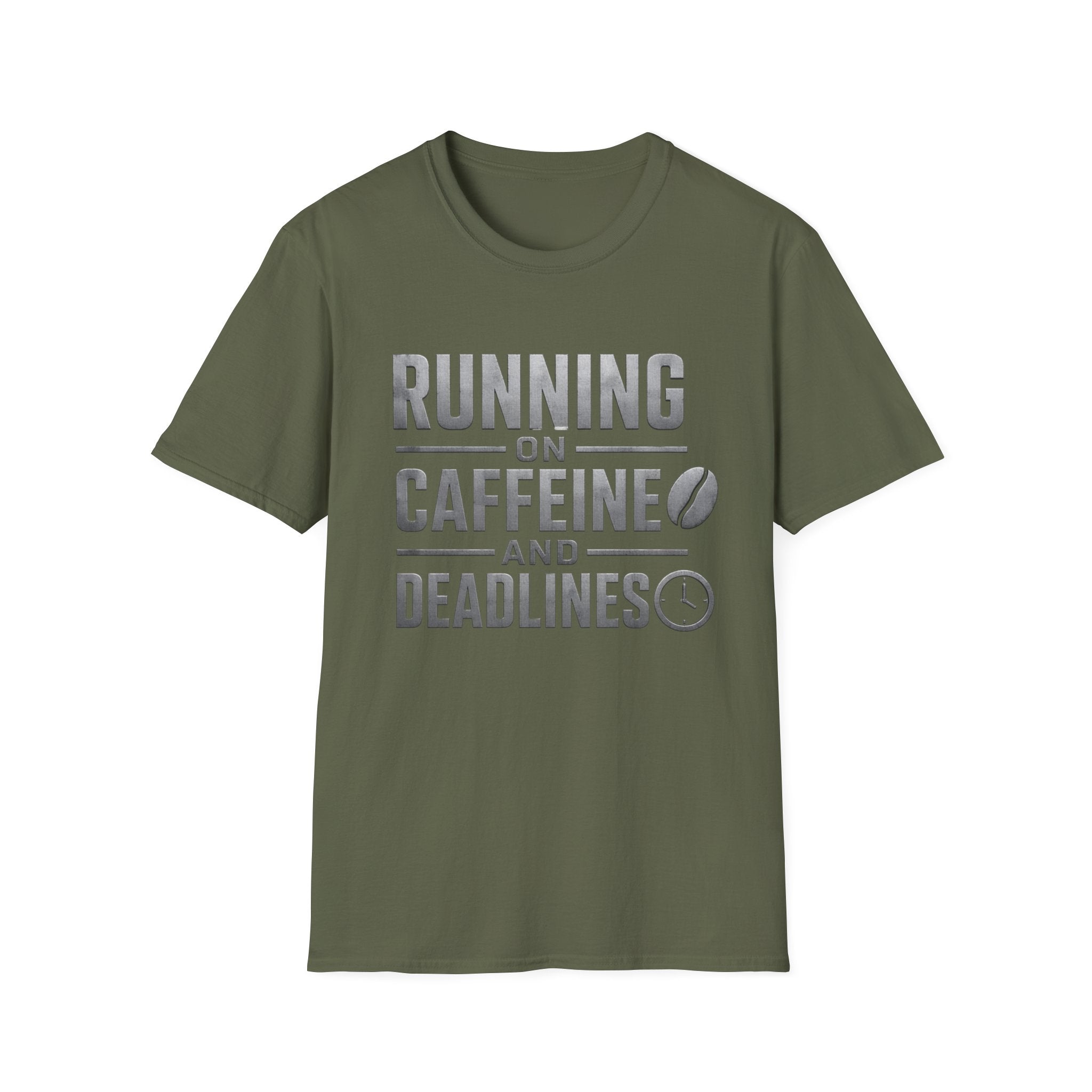 Running On Caffeine And Deadlines | Trucker T-shirt