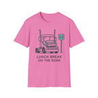 Trucker T-Shirt — 'Lunch Break on the Road' Route 63 Graphic Tee