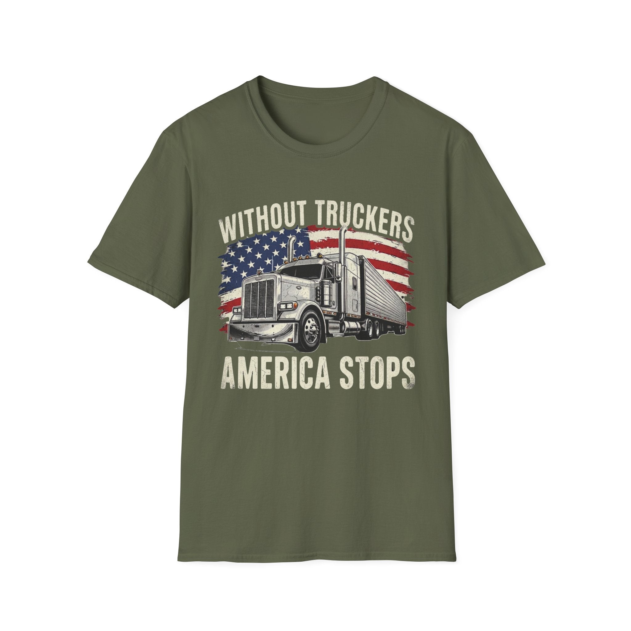 Without Truckers America Stops | Trucker T-shirt
