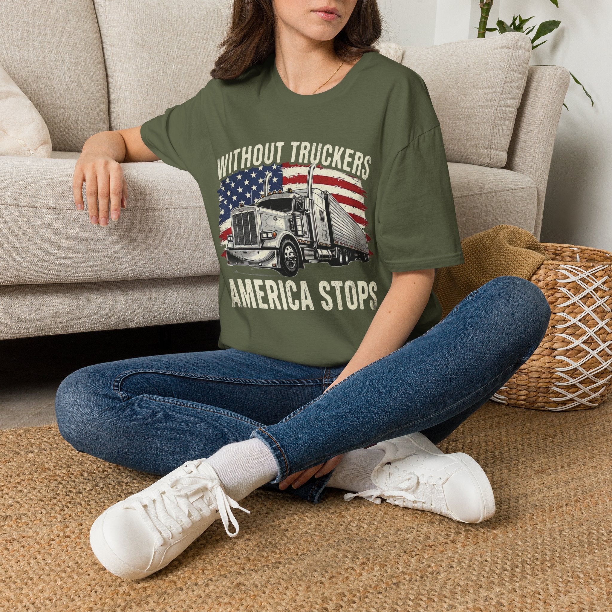 Without Truckers America Stops | Trucker T-shirt