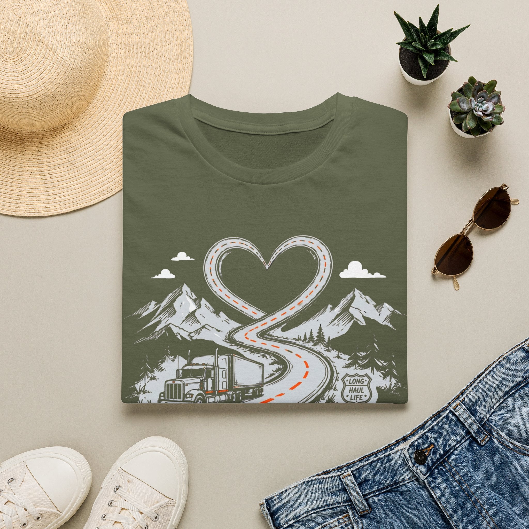 Heart Of The Highway | Trucker T-shirt