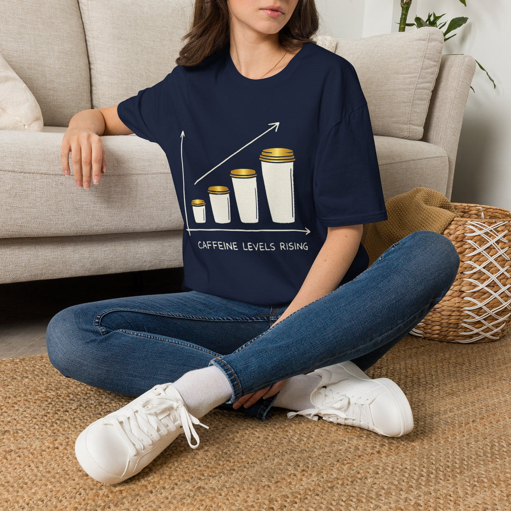 Caffeine Leve Rising | Trucker T-shirt