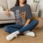 Are We There Yet - Dog image | Trucker T-shirt