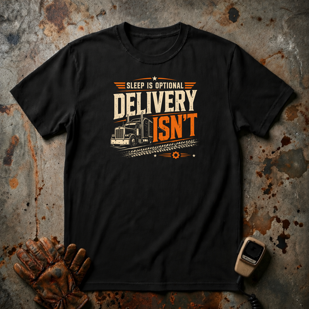 Delivery Is Optional Sleep Isn't | Trucker T-shirt