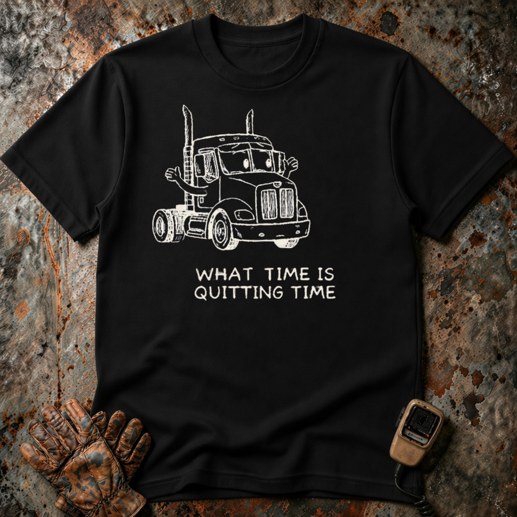 What Time Is Quitting Time  | Trucker T-shirt