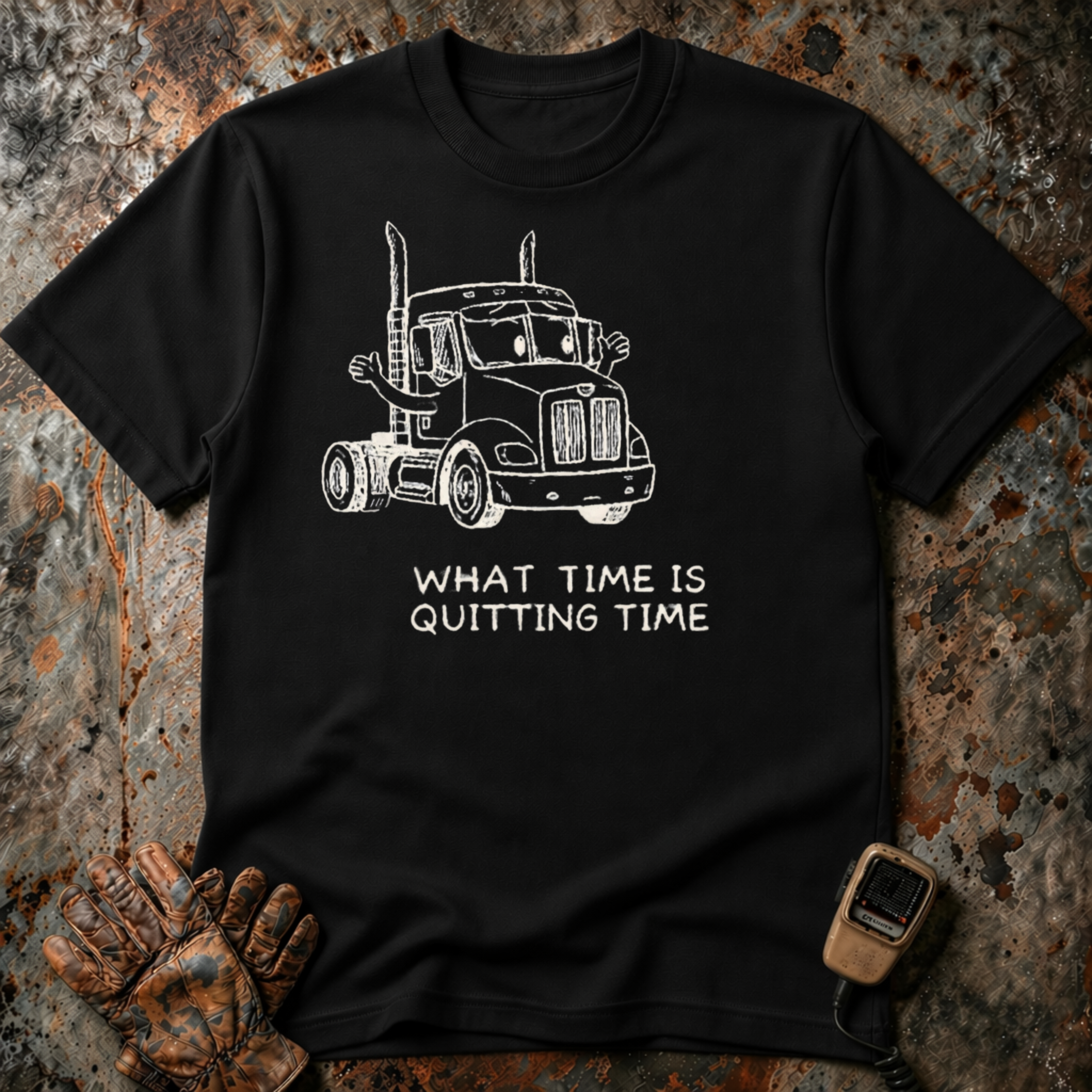 What Time Is Quitting Time  | Trucker T-shirt