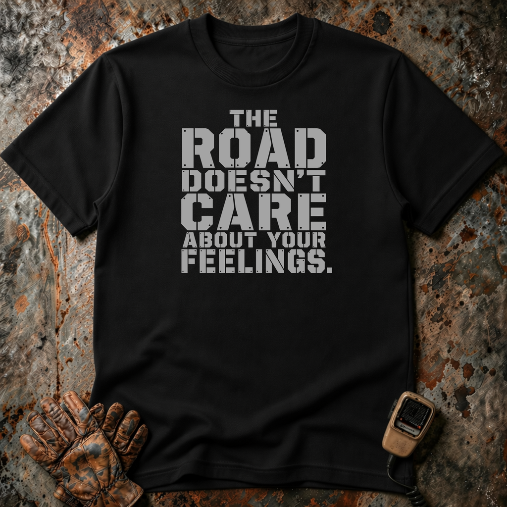 The Road Doesn't Care About Your Feelings | Trucker T-shirt