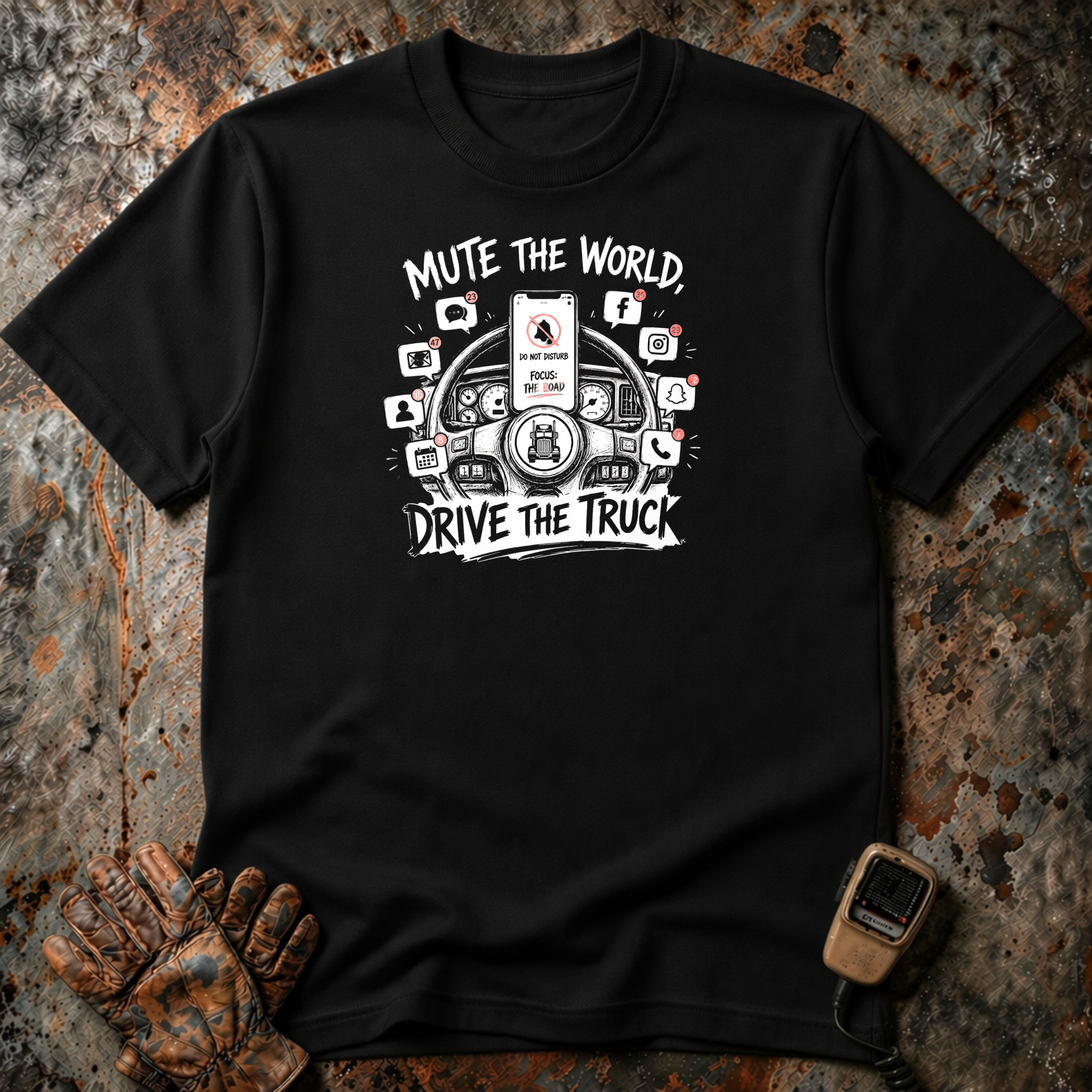 Mute The World Drive The Truck | Trucker T-shirt