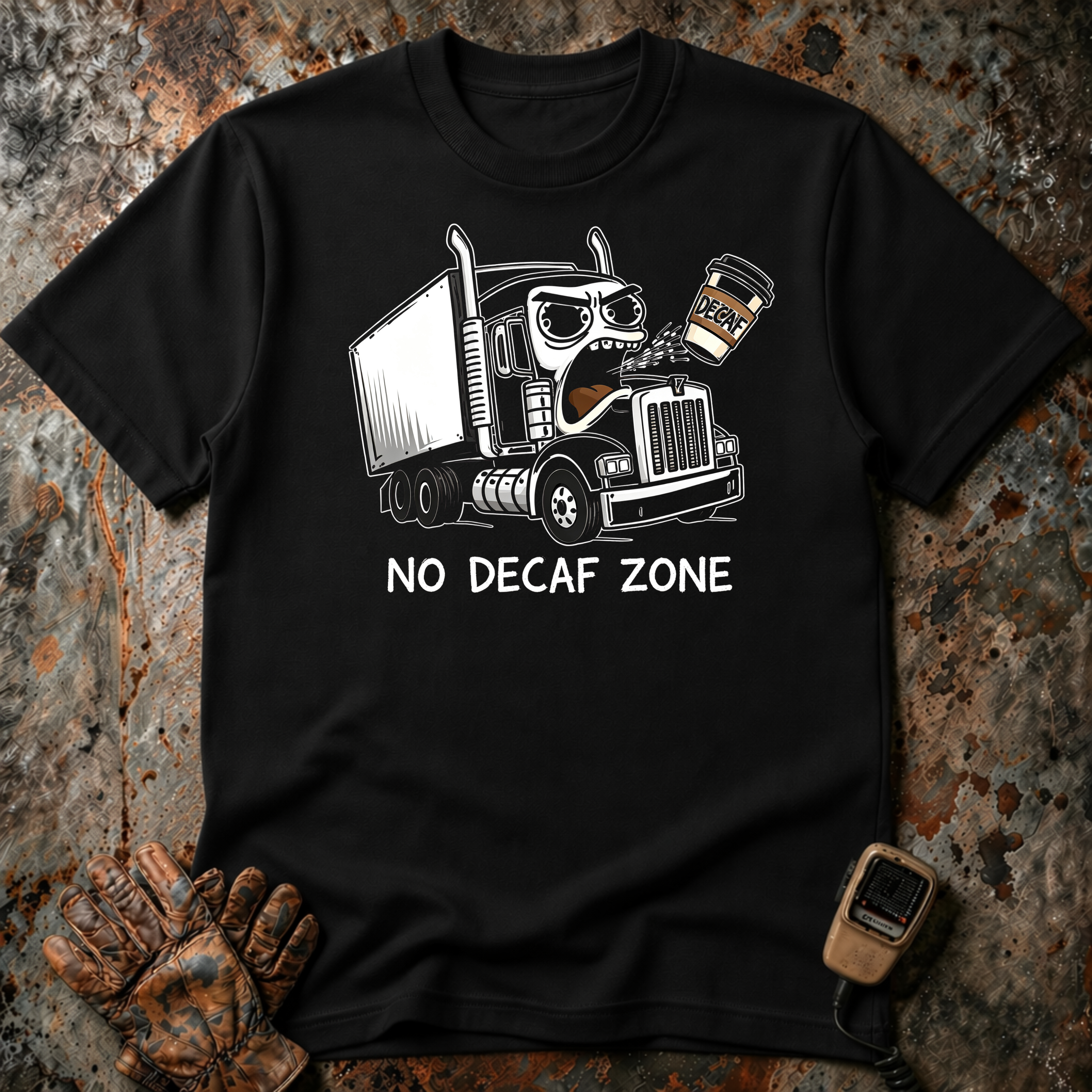 No Decaf Zone | Trucker T-shirt